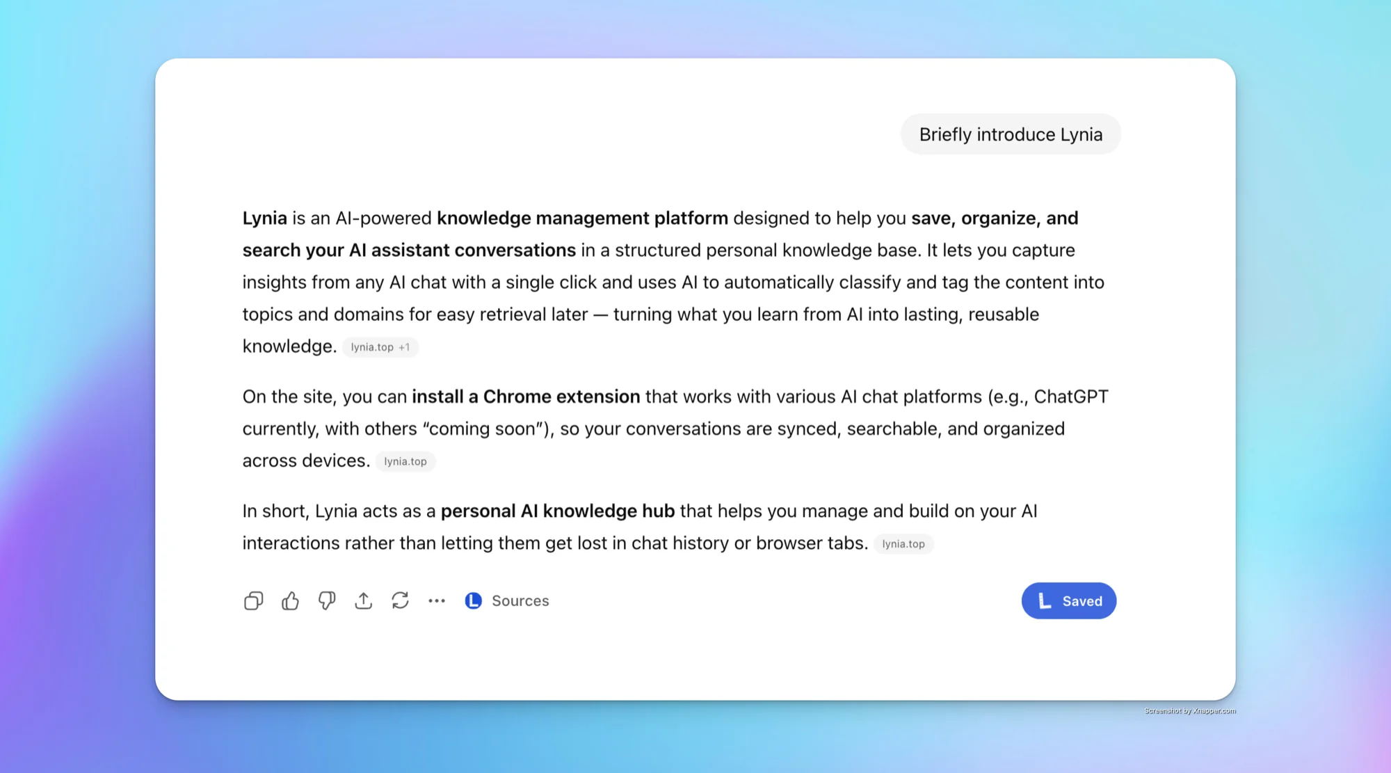 Lynia extension feature 2